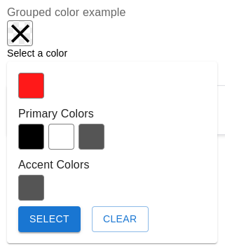 Grouped color picker
